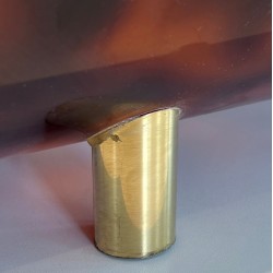 Log Holder in Tortoiseshell-Effect Lucite and Brass