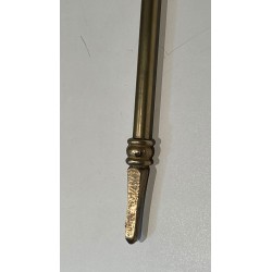 Neoclassical Style Brass Fireplace Companion Set with Horse Head Finials, in the Manner of Maison Jansen. France. Circa 1950.