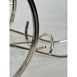 Porte-Bouteille en Métal Argenté