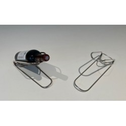Pair of Silver-Plated Beaded Wire Wine Bottle Cradles, France, circa 1930