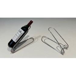 Pair of Silver-Plated Beaded Wire Wine Bottle Cradles, France, circa 1930