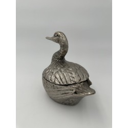 Pair of Duck-Form Silvered Metal Ice Buckets by Mauro Manetti, Florence, circa 1970