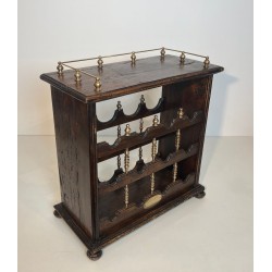 Porte-Bouteilles en Bois et Laiton