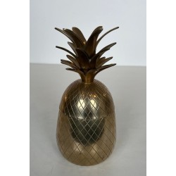 Seau à Glaçons en Laiton en Forme d'Ananas, France, vers 1970