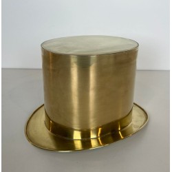 Brass Champagne Cooler in the Form of a Top Hat, France, circa 1920
