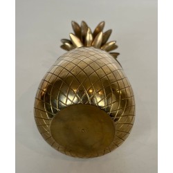 Seau à Glaçons en Laiton en Forme d'Ananas, France, vers 1970