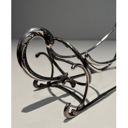Silvered Wire-Work Bottle Holder in the Form of a Sleigh, France, circa 1930