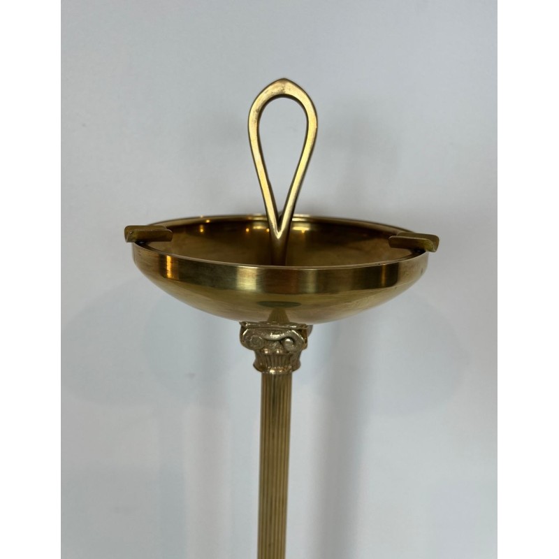 Cendrier de Style Néoclassique en Bronze, Laiton et Socle de Marbre Noir dans le Goût de la Maison Jansen