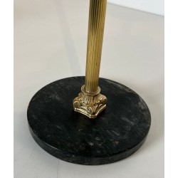 Cendrier de Style Néoclassique en Bronze, Laiton et Socle de Marbre Noir dans le Goût de la Maison Jansen