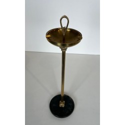 Cendrier de Style Néoclassique en Bronze, Laiton et Socle de Marbre Noir dans le Goût de la Maison Jansen