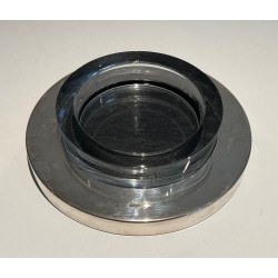 Circular Glass and Chrome Vide-Poche, France, circa 1970