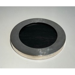 Circular Glass and Chrome Vide-Poche, France, circa 1970