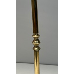 Bronze Standing Ashtray with Fleur-de-Lis Décor, France, circa 1940