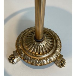 Cendrier sur Pied en Bronze, Verre et Laiton de la Maison Baguès