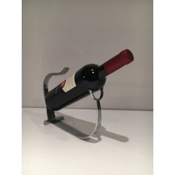 Art Deco Chromed Steel Wine Bottle Cradle, France, circa 1930