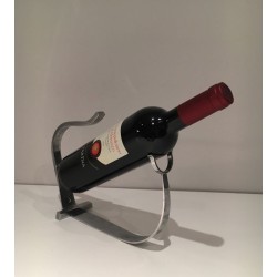 Art Deco Chromed Steel Wine Bottle Cradle, France, circa 1930