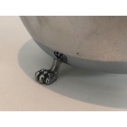 French Pear-Form Silver-Plated Liqueur Cellar with Smoked Glass Service, circa 1970