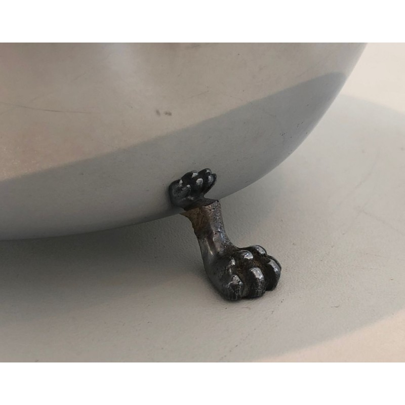 Cave à Liqueur en Forme de Poire en Métal Argenté et Verre Fumé, vers 1970