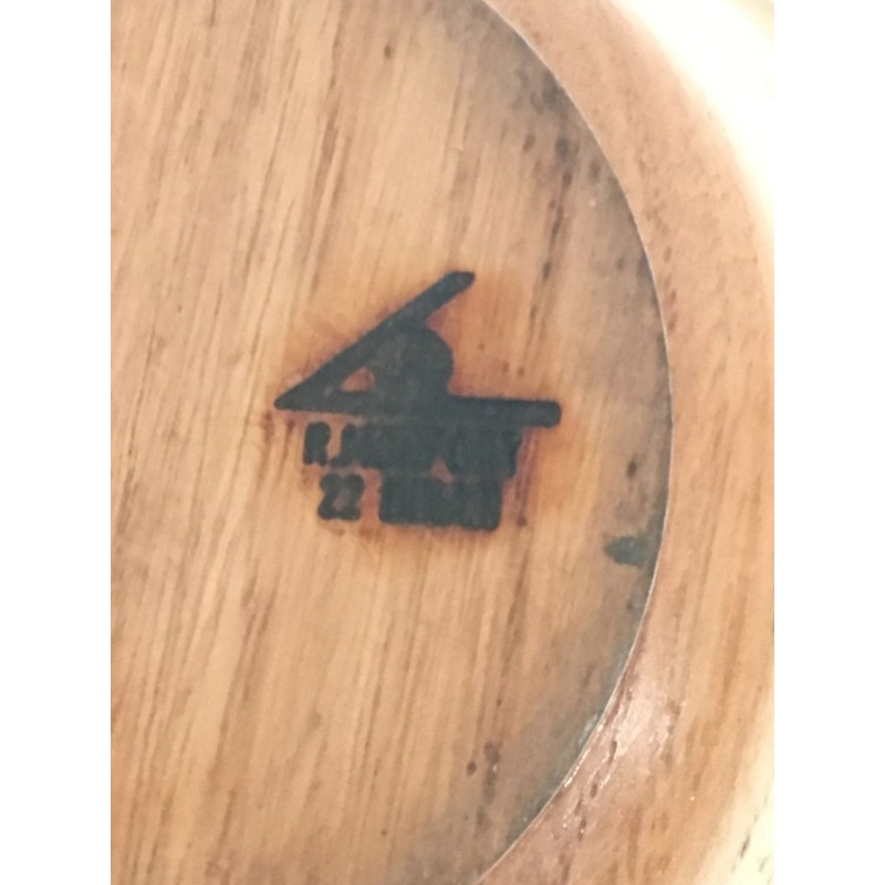 Turned Wooden Bowl with Incised Maker's Mark, circa 1970