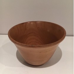 Coupe en Bois Tourné à Cachet en Creux, vers 1970
