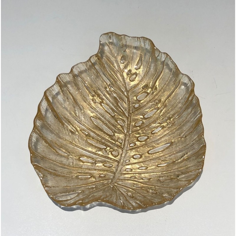Murano Crystal Oak Leaf Vide-Poche, Italy, circa 1970