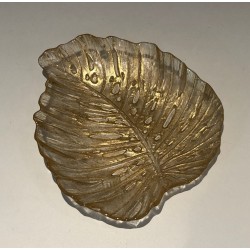 Murano Crystal Oak Leaf Vide-Poche, Italy, circa 1970