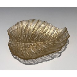 Murano Crystal Oak Leaf Vide-Poche, Italy, circa 1970