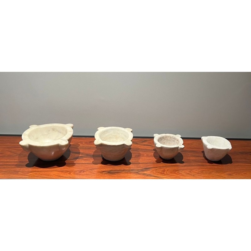 Suite of Four 18th-Century French Marble Mortars