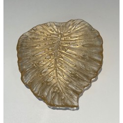 Murano Crystal Oak Leaf Vide-Poche, Italy, circa 1970