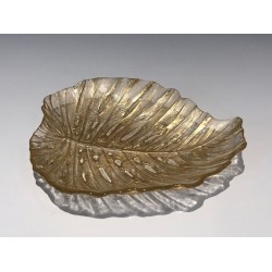 Murano Crystal Oak Leaf Vide-Poche, Italy, circa 1970