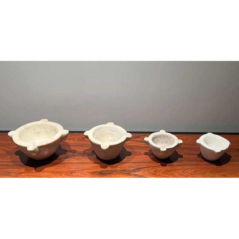 Suite of Four 18th-Century French Marble Mortars