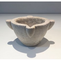 18th-Century French Marble Mortar with Ear Handles
