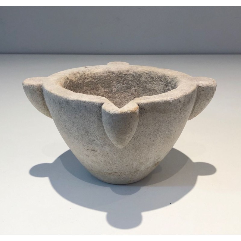 18th-Century French Marble Mortar with Ear Handles