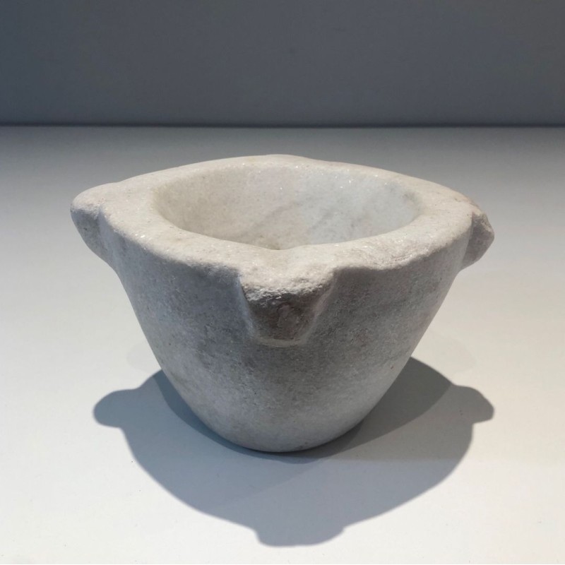French White Marble Mortar — 18th Century