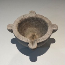 18th-Century French Marble Mortar with Ear Handles