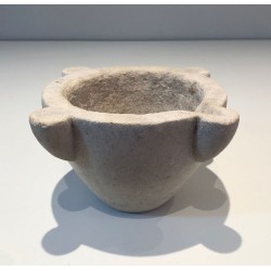 18th-Century French Marble Mortar with Ear Handles