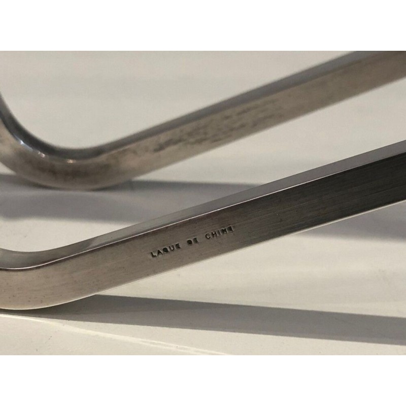 Jacques Adnet & Christofle — Silver-Plated and Chinese Lacquer Wine Bottle Holder, Circa 1950