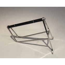 Jacques Adnet & Christofle — Silver-Plated and Chinese Lacquer Wine Bottle Holder, Circa 1950