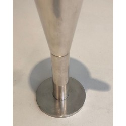 Italian Silver-Plated and Brass Cocktail Flute — A. Pozzi, Padova, Circa 1950