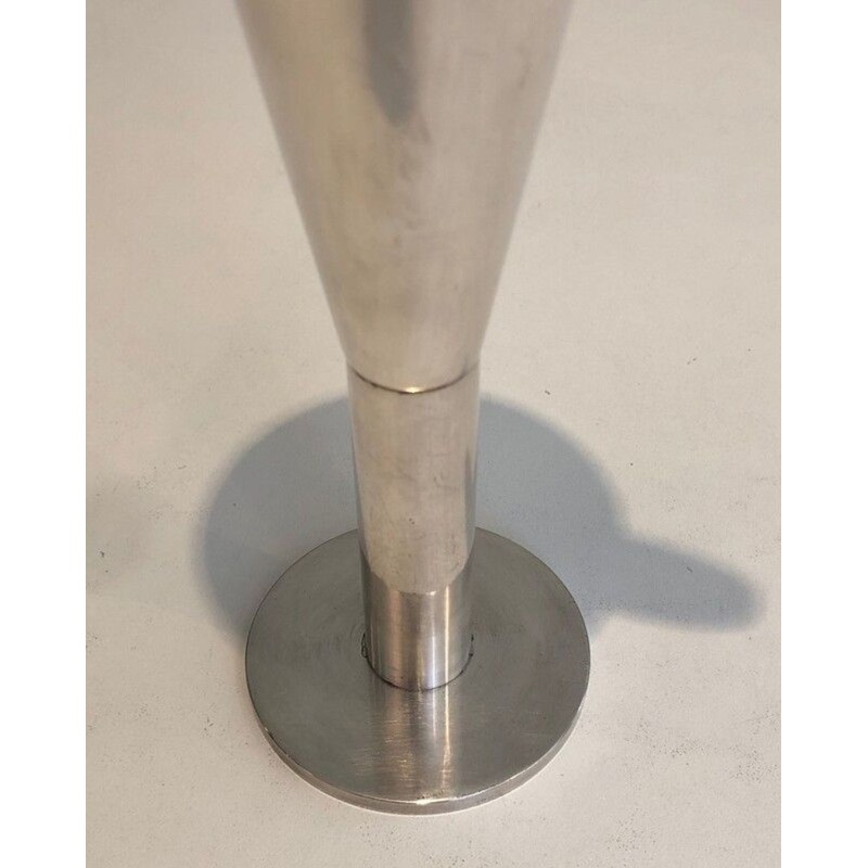 Italian Silver-Plated and Brass Cocktail Flute — A. Pozzi, Padova, Circa 1950