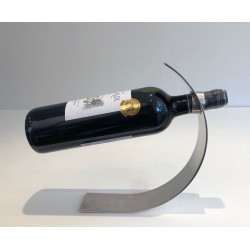 French Mid-Century Modern Silver-Plated Bottle Holder — Marked and Numbered, Circa 1950