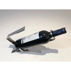 French Art Déco Silver-Plated Inclined Wine Bottle Holder — Circa 1930