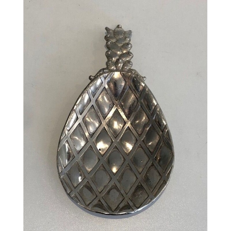 French Silver-Plated Pineapple Vide-Poche — Circa 1970