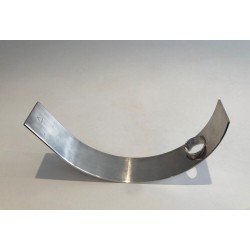 French Mid-Century Modern Silver-Plated Bottle Holder — Marked and Numbered, Circa 1950