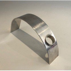 French Mid-Century Modern Silver-Plated Bottle Holder — Marked and Numbered, Circa 1950