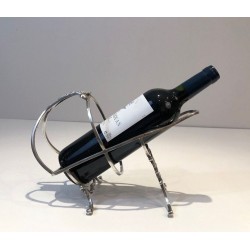 Silver-Plated Louis XVI Style Wine Bottle Cradle — Wiskemann, Brussels, Circa 1900