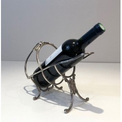 Silver-Plated Louis XVI Style Wine Bottle Cradle — Wiskemann, Brussels, Circa 1900