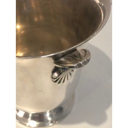 French Silver-Plated Champagne Bucket with Shell Handles — Triple Hallmarked, Circa 1930