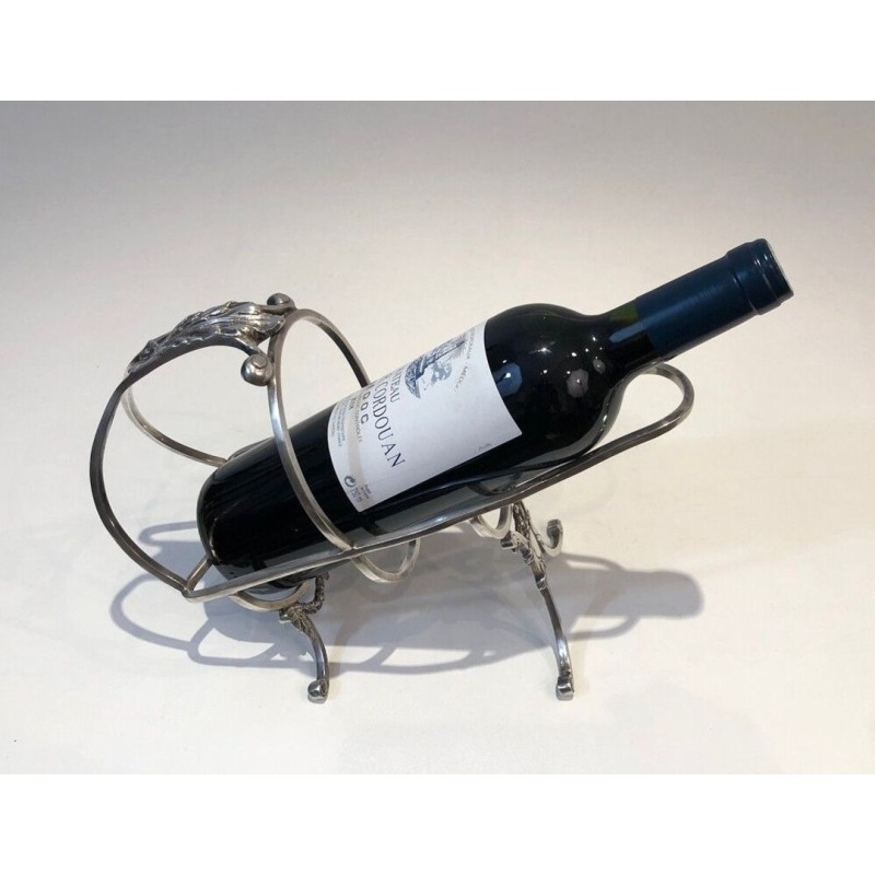 Silver-Plated Louis XVI Style Wine Bottle Cradle — Wiskemann, Brussels, Circa 1900