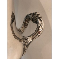 French Silver-Plated Champagne Bucket with Foliate Scroll Handles — Belle Époque, Circa 1900